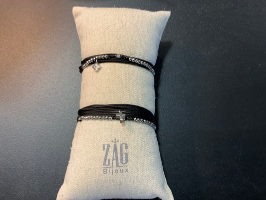 Zag bracelet noir