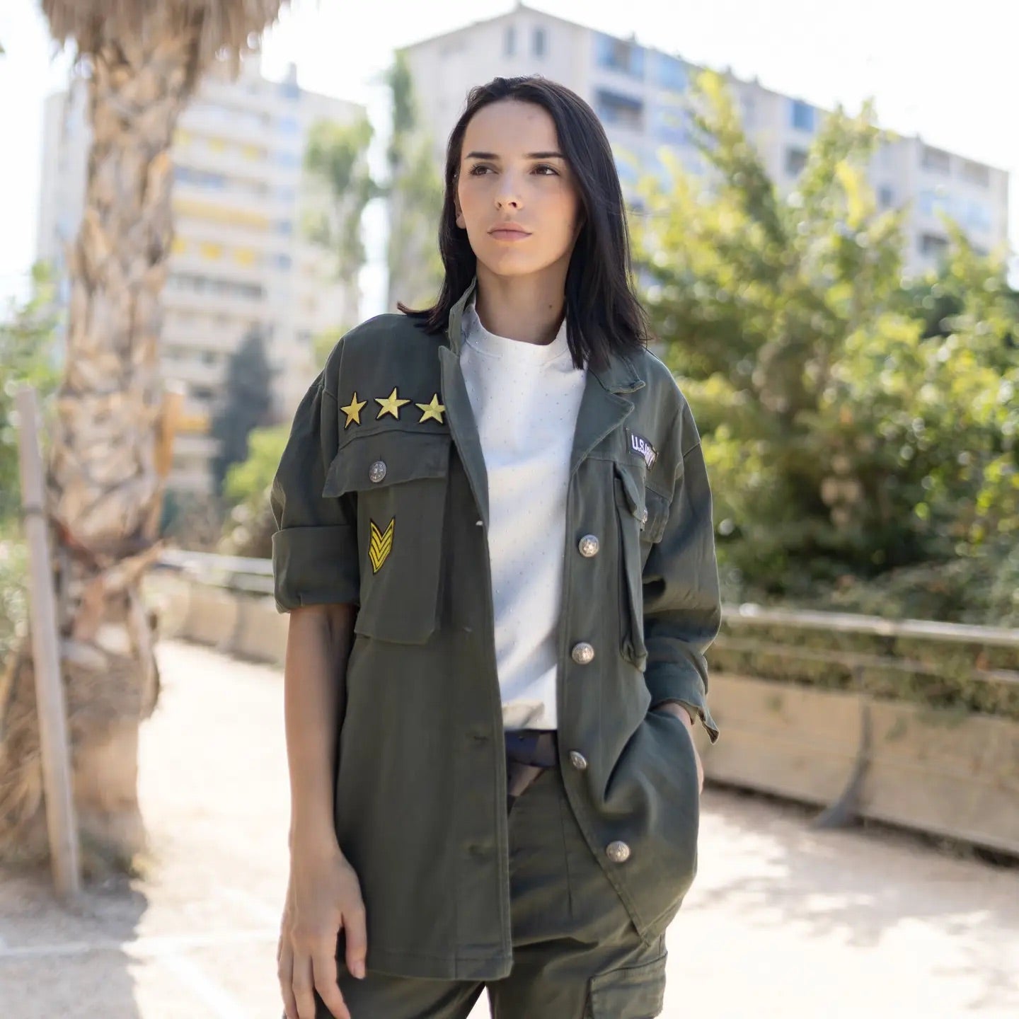 Veste militaire CVA521727 Cecile  wang