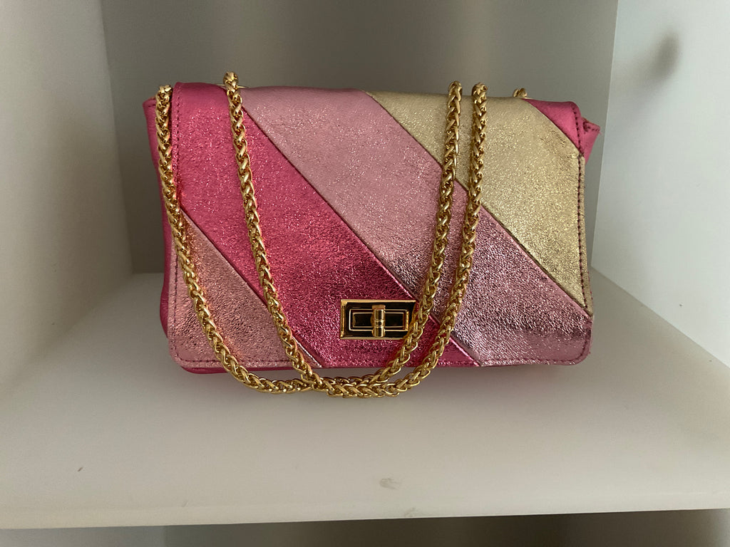 Chenson & Gorett  sac cuir multicolore brillant