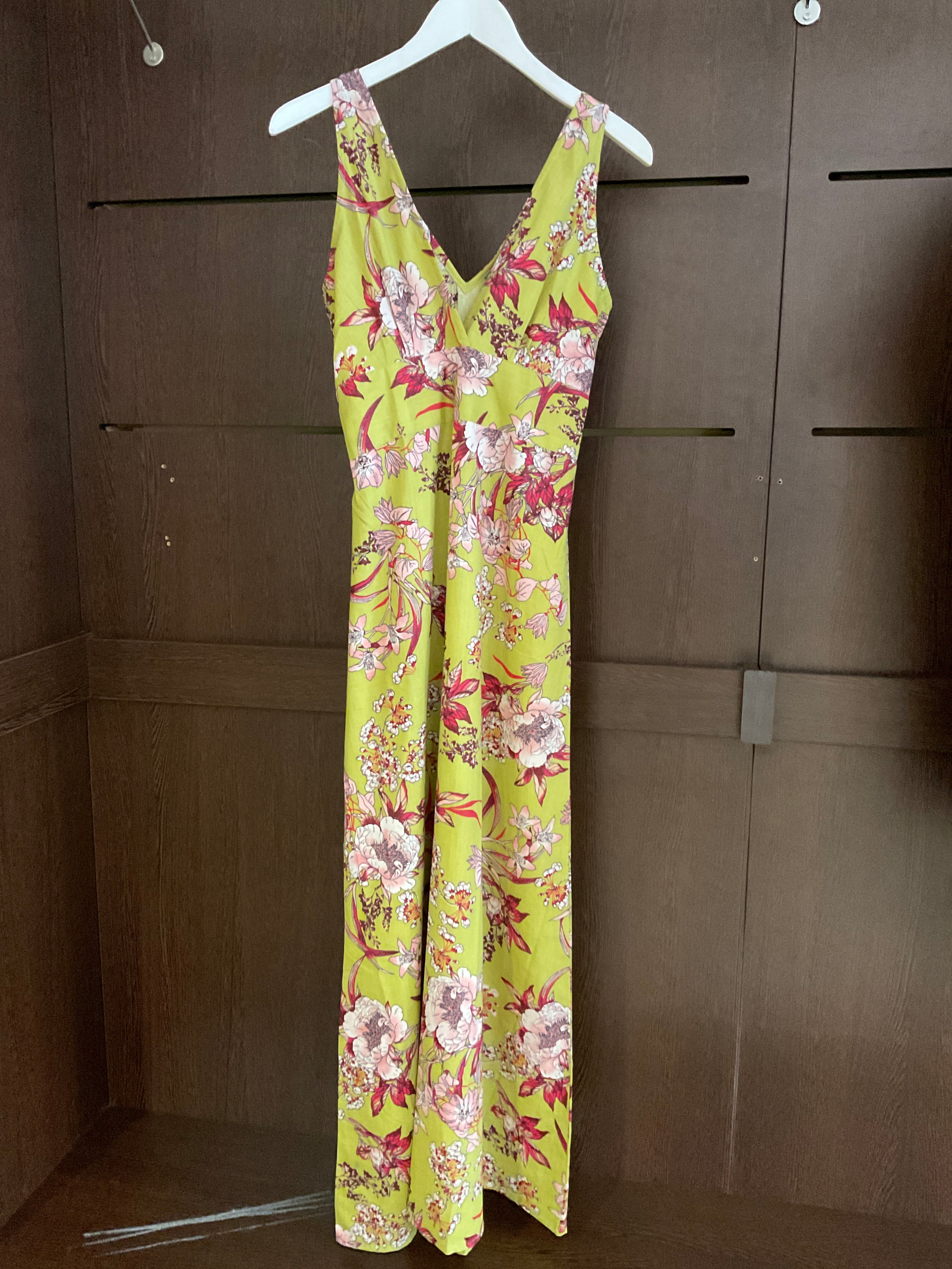 Aller simplement robe Anis fleurs coton