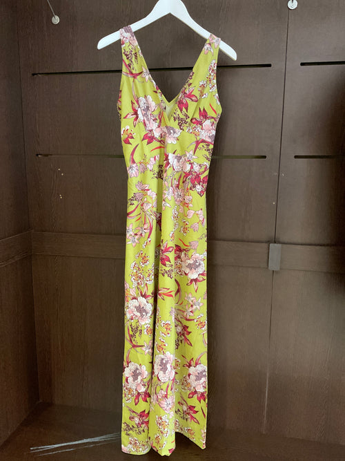 Aller simplement robe Anis fleurs coton