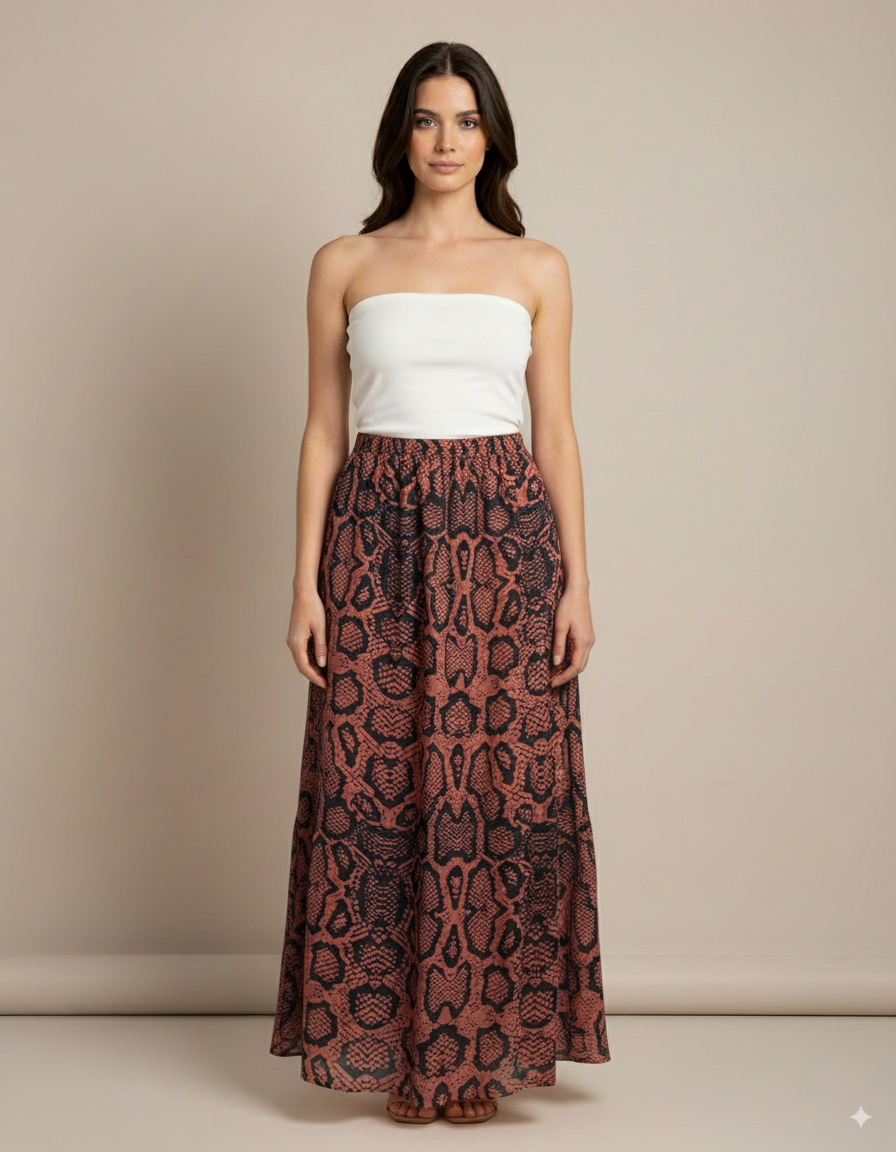 Loriane jupe longues imprimée