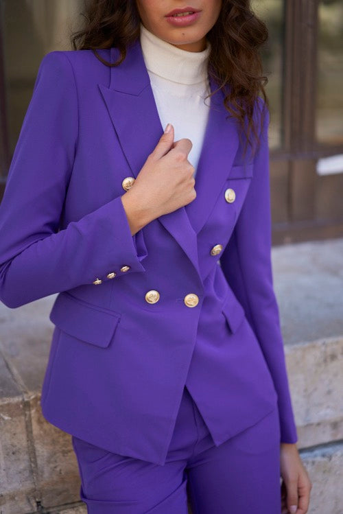 ATTENTIF Fitted Blazer With Golden buttons V1721B