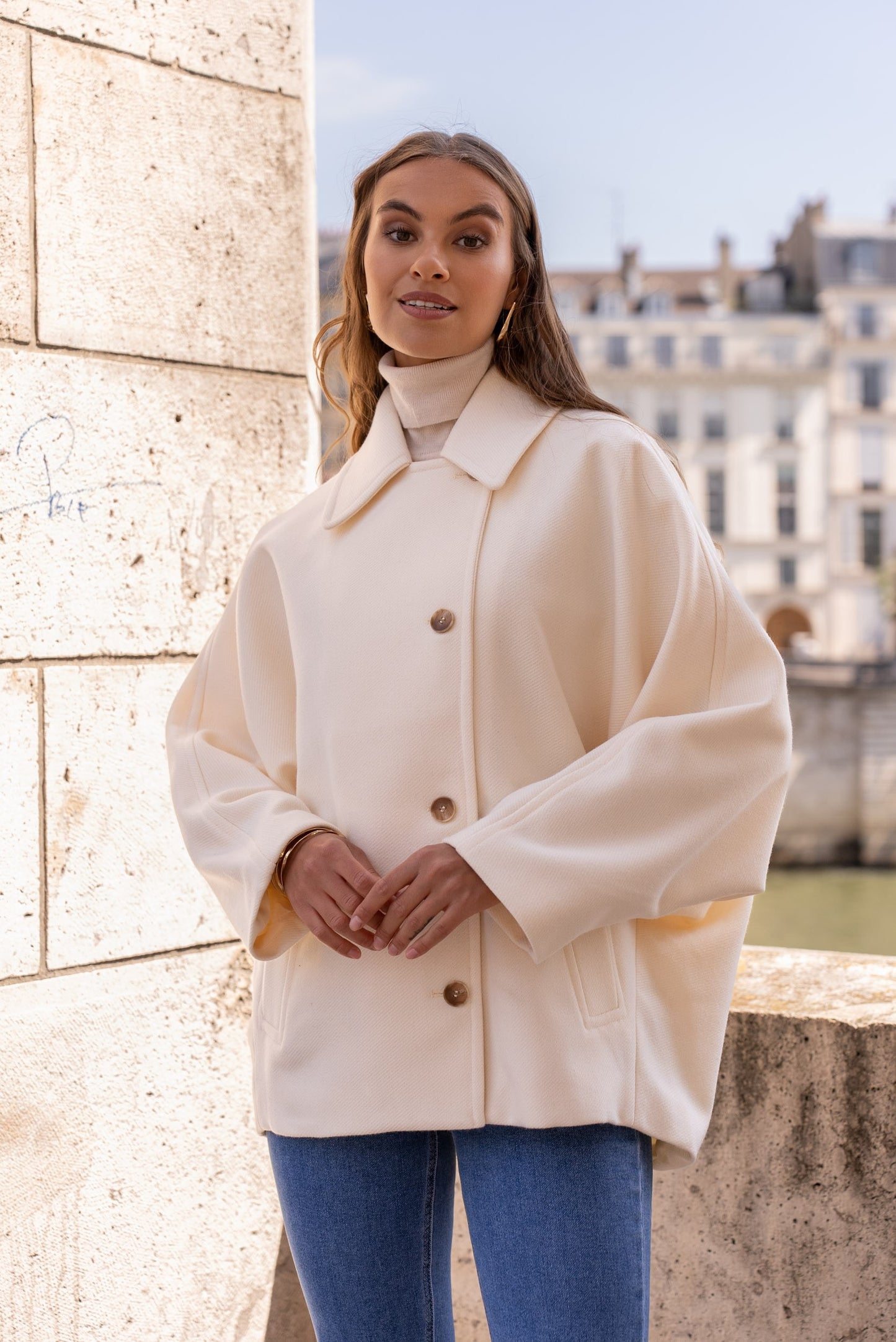 ATTENTIF VESTE white oversize