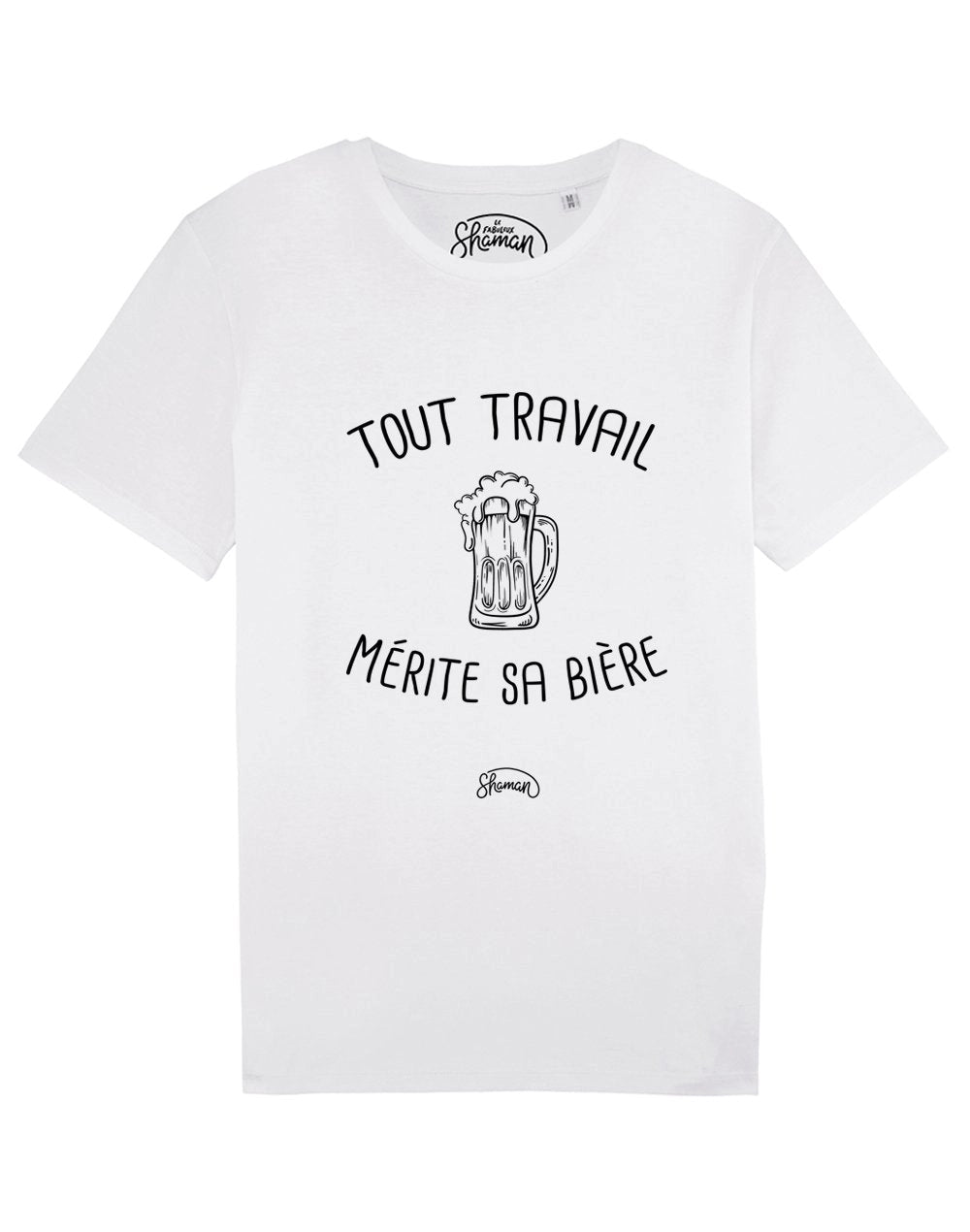 Le roi du t-shirt Homme TOUT TRAVAIL MÉRITE  SA BIÈRE