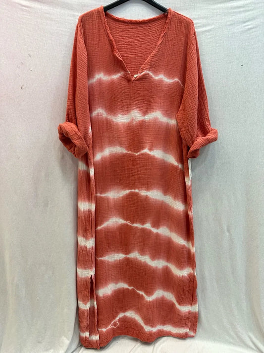 MIMI GOGO Robe longue Tie and dye en gaze de coton