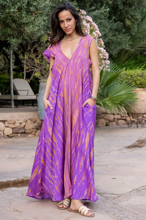 Gold and silver ROBE violette