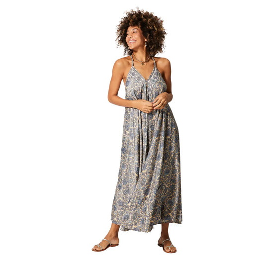 Aller Simplement ROBE ÉTÉ LONGUE SANS MANCHES grise