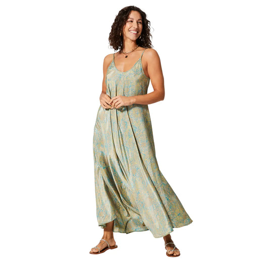 Aller Simplement ROBE ÉTÉ LONGUE SANS MANCHES vert pastel