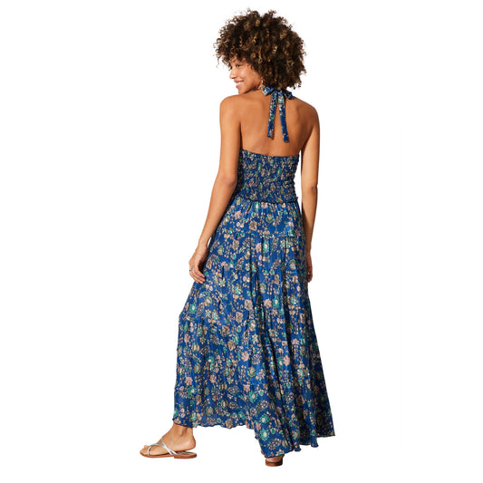 Aller Simplement ROBE ÉTÉ LONGUE SANS MANCHES bleu