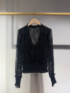 CHOKLATE  Blouse  en dentelle smokée