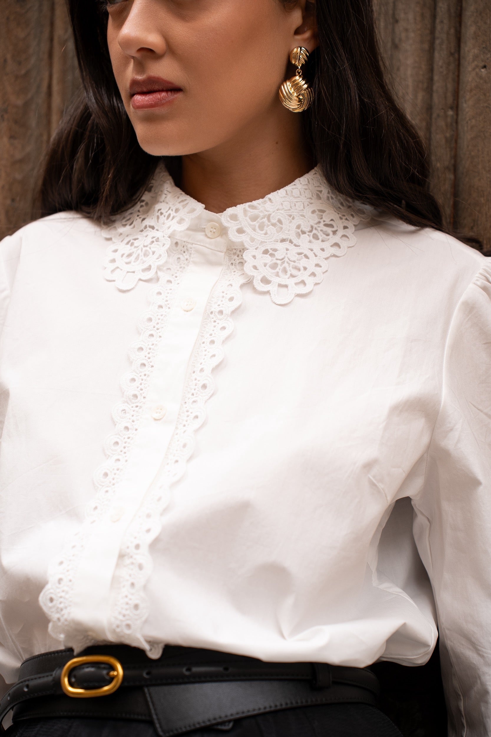 CHOKLATE Chemise avec bordures en dentelle