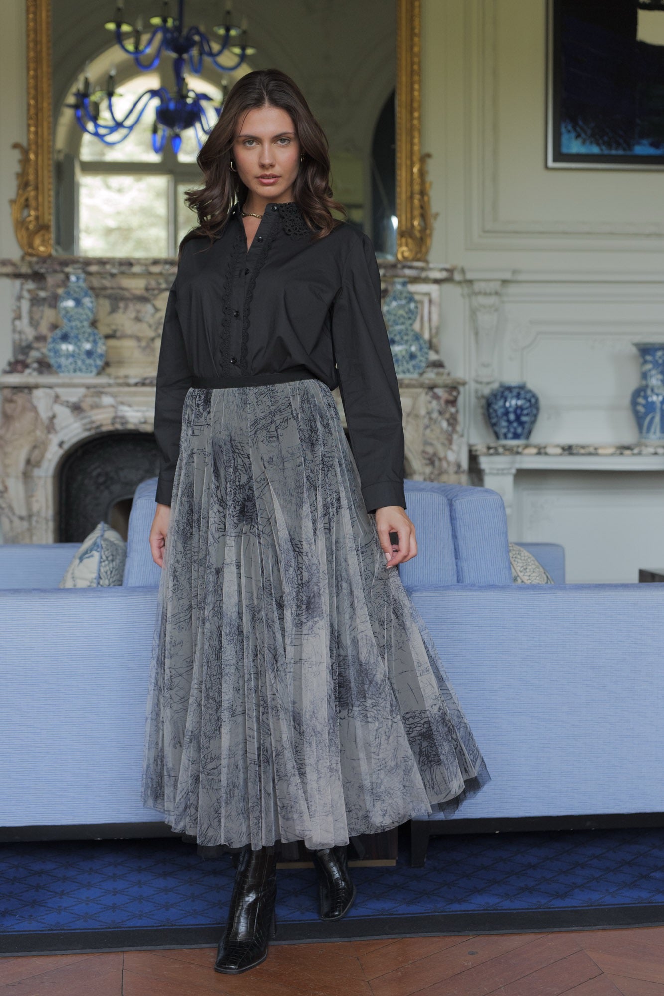 CHOKLATE Chemise avec bordures en dentelle