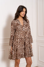 CHOKLATE Robe imprimée léopard