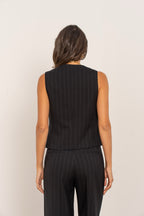 ATTENTIF Gilet sans manche rayé G2513