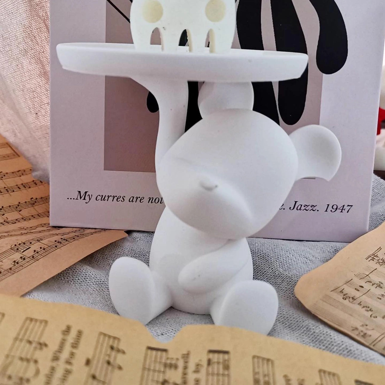 Sweet Happiness vase ourson beige