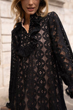Choklate Robe noir en crochet