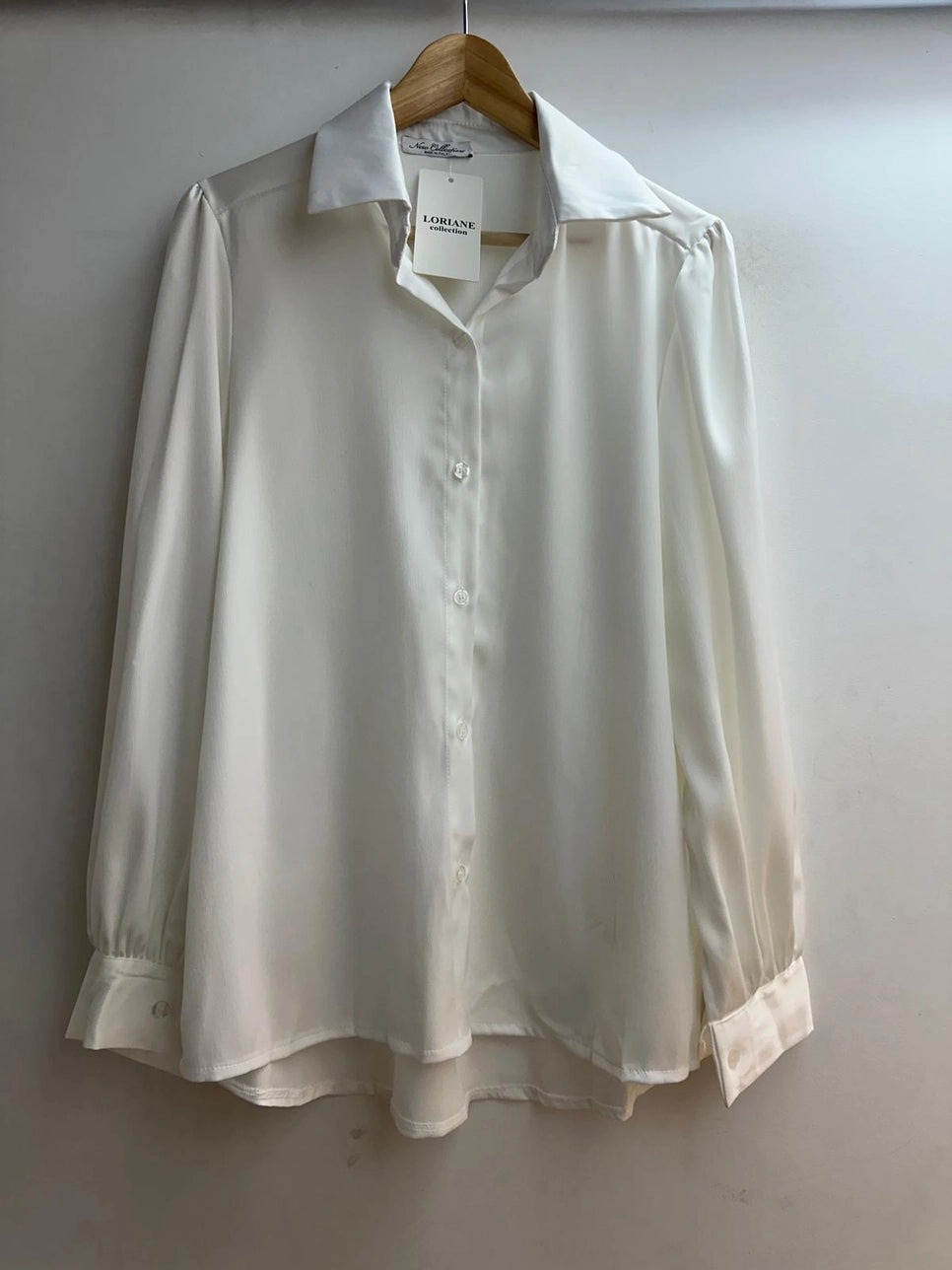 Loriane Chemise satin blanc