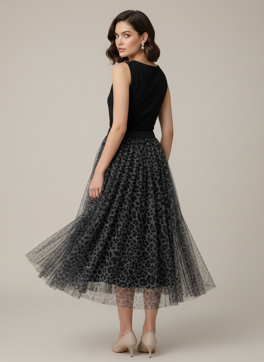 Miss Carla jupe tulle étoile/lune