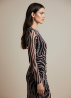 Loriane robe tigrée tulle