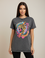 Loriane T-shirt délavé imprimé