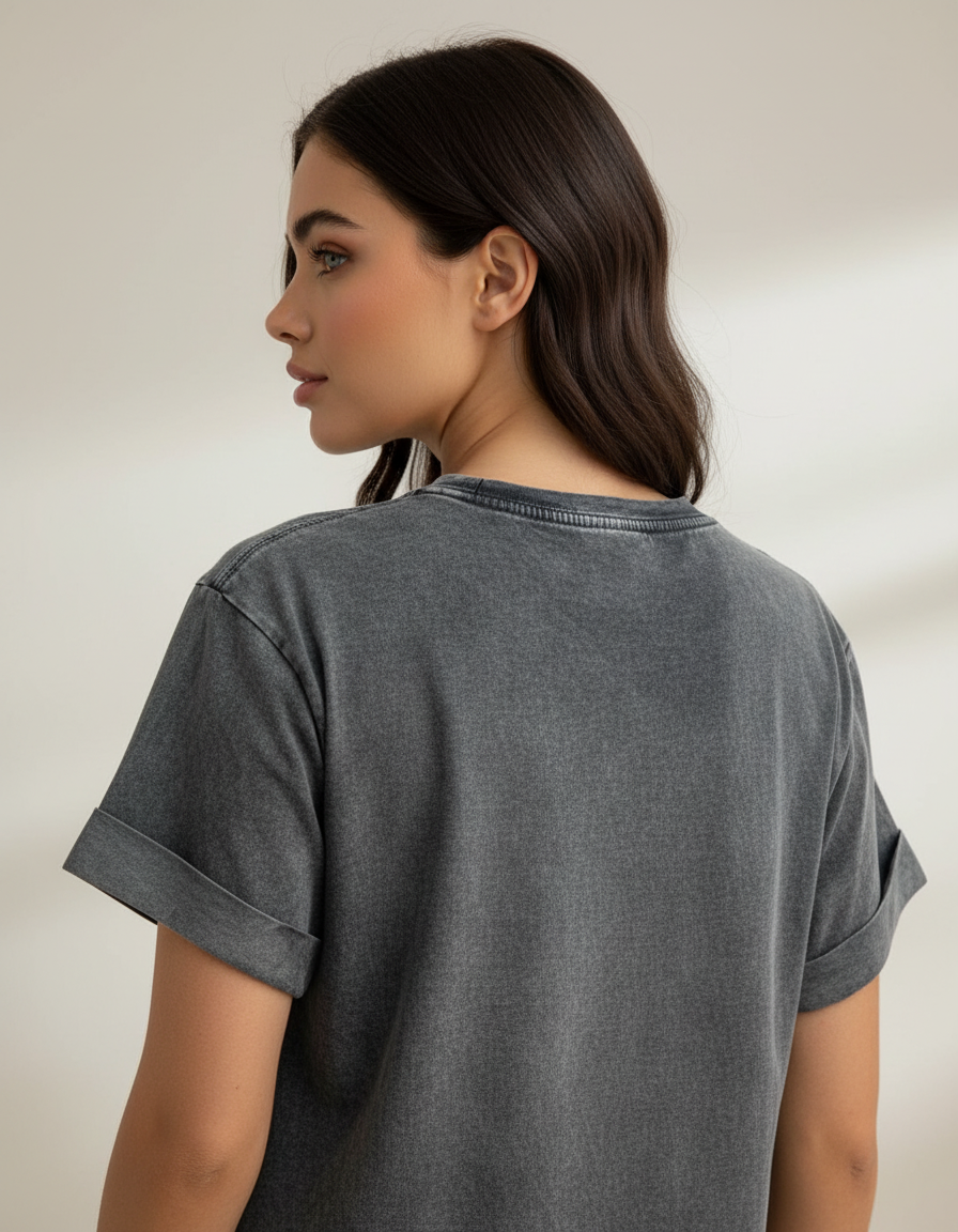 Loriane T-shirt délavé imprimé